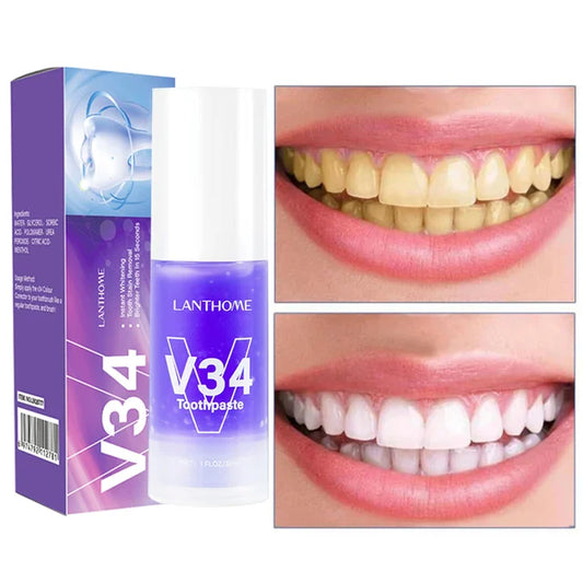 V34 Purple Toothpaste Deep Cleaning